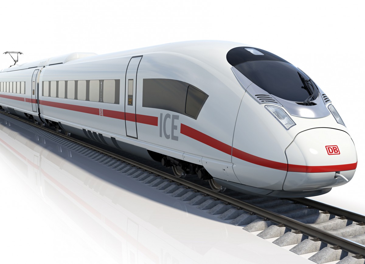 ICE high speed trains can consist of several railcars in different orders and orientations.