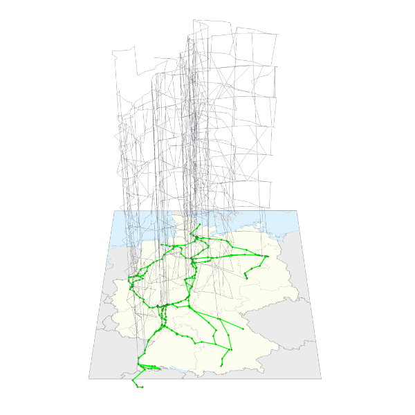 Strategic planning of ICE train rotations: Hypergraph visualization tool HyDraw of Ricardo Euler and Gerwin Gamrath based on JavaView of Konrad Polthier.