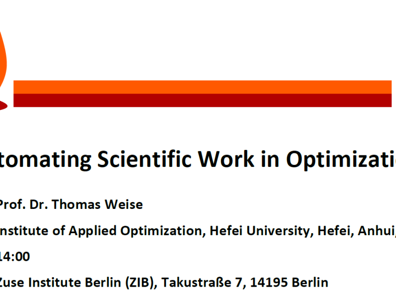 Talk on Automating Scientific Work in Optimization