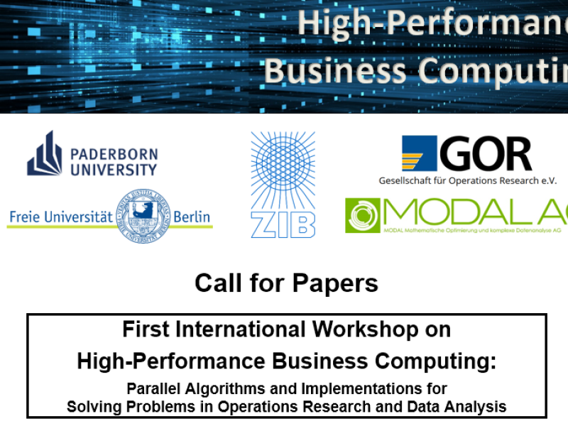 Call for Papers: First International Workshop on High-Performance Business Computing 17./18. Januar 2019