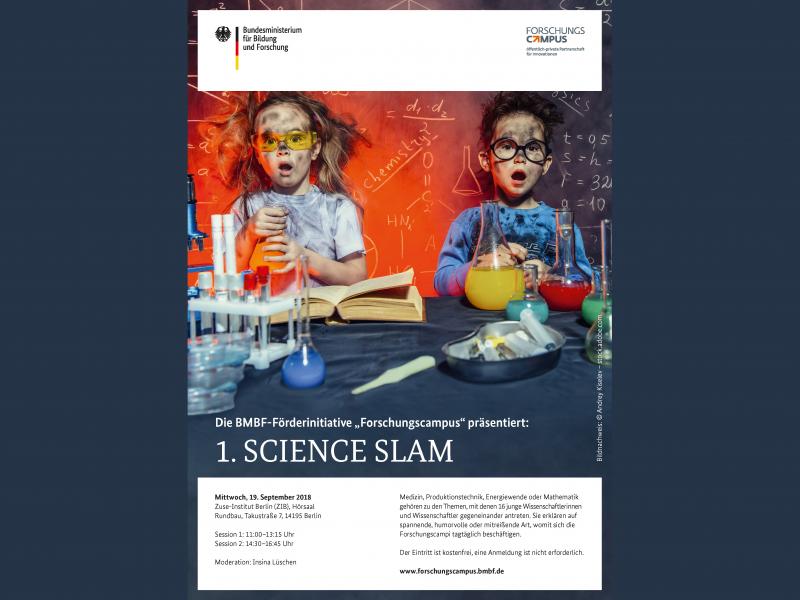 Erster Science Slam der Förderinitiative „Forschungscampus“
