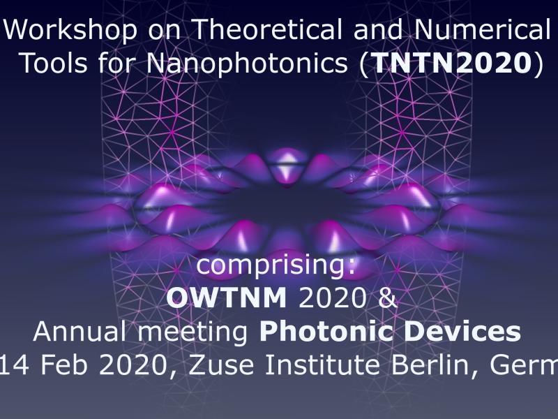 Workshop on Theoretical and Numerical Tools for Nanophotonics