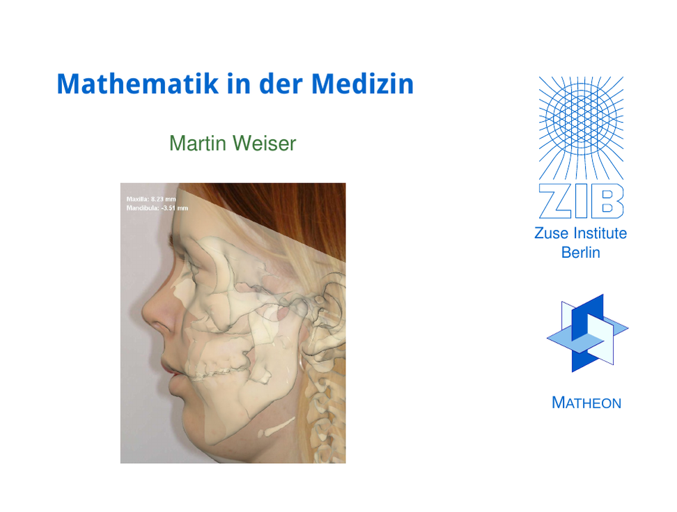Titelseite Vortrag Mathematik in der Medizin