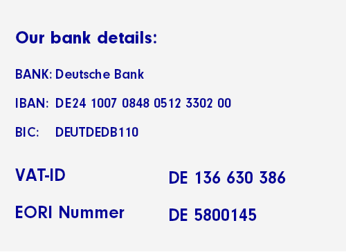 bank details