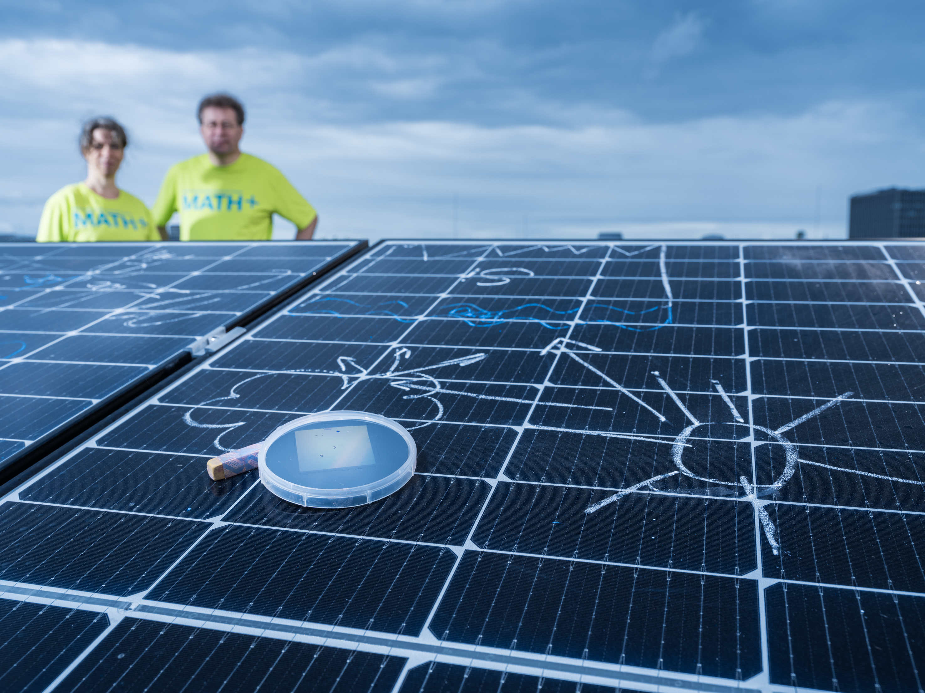 Solar cells under clouded sky