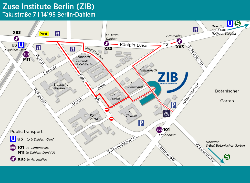 Directions sketch to the ZIB