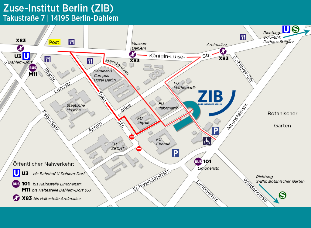 Directions sketch to the ZIB