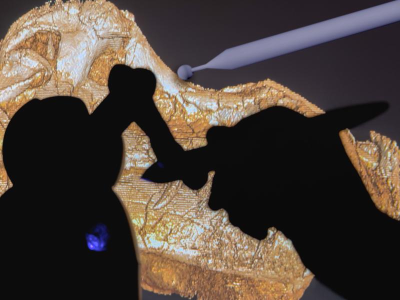 Virtual Dissection - Visuohaptic Interaction with Tomographic Fossil Data