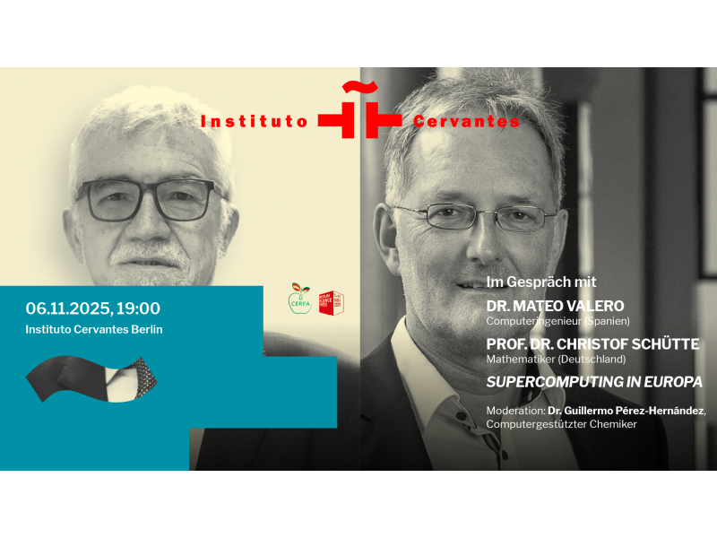 On the occasion of the Berlin Science Week 2025, Christof Schütte took part in the discussion 'Supercomputing in Europe' at the Instituto Cervantes Berlin
