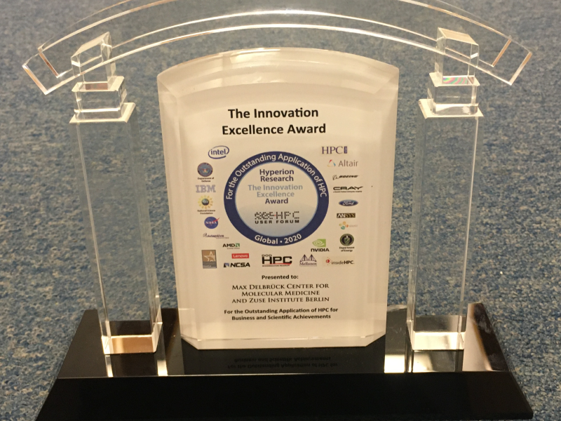 MDC and ZIB have received the &quot;Innovation Excellence Award 2020&quot;