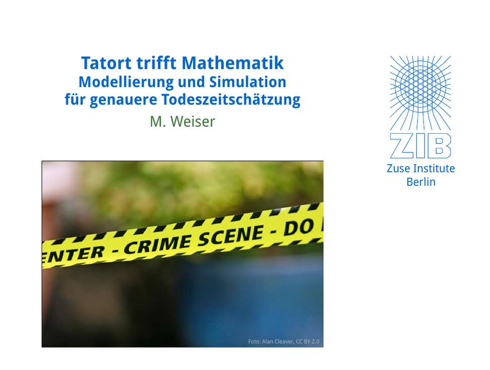 Titelseite Vortrag Tatort trifft Mathematik